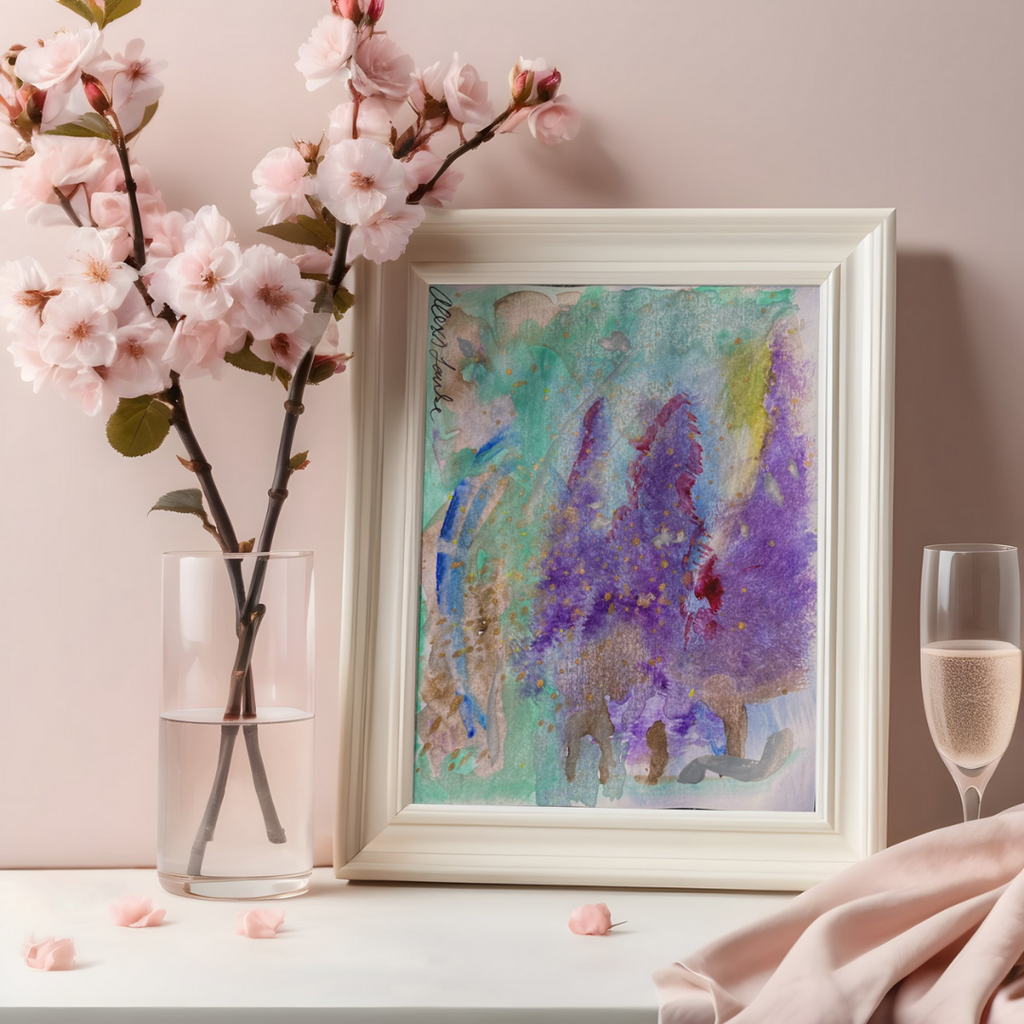 "Shimmering Celestial Love" Thin canvas